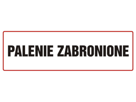 Tabliczka "PALENIE ZABRONIONE" 10x30