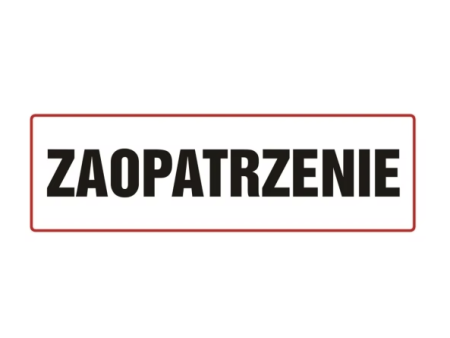 Tabliczka "ZAOPATRZENIE" 10x30