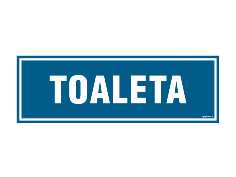 Tabliczka "TOALETA" 10x30