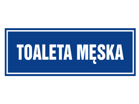 Tabliczka "TOALETA MĘSKA" 10x30