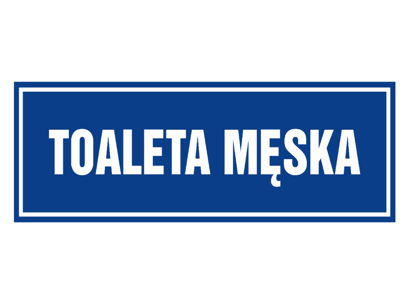 Tabliczka "TOALETA MĘSKA" 10x30