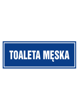 Tabliczka "TOALETA MĘSKA" 10x30