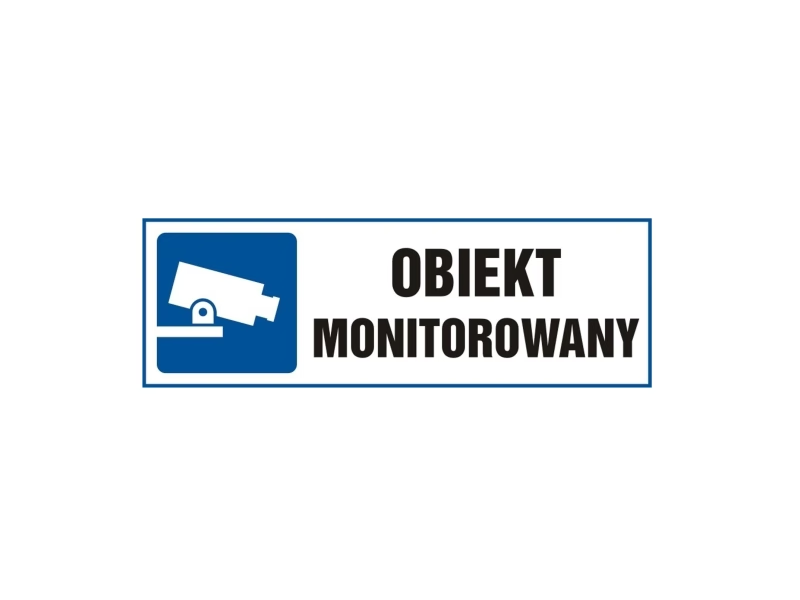 Tabliczka "OBIEKT MONITOROWANY" 10x30