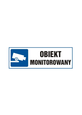 Tabliczka "OBIEKT MONITOROWANY" 10x30