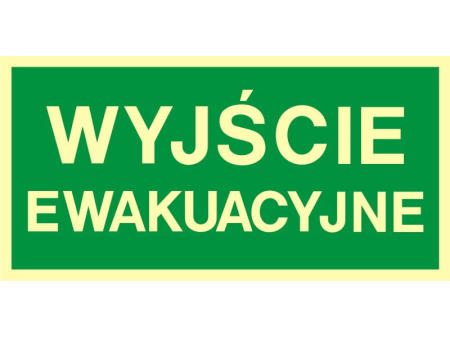 Naklejka "WYJŚCIE EWAKUACYJNE" 15x30