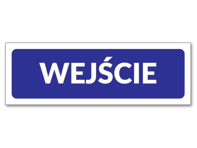 Naklejka "WEJŚCIE" 5x15