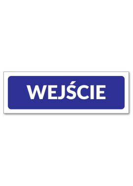 Naklejka "WEJŚCIE" 5x15