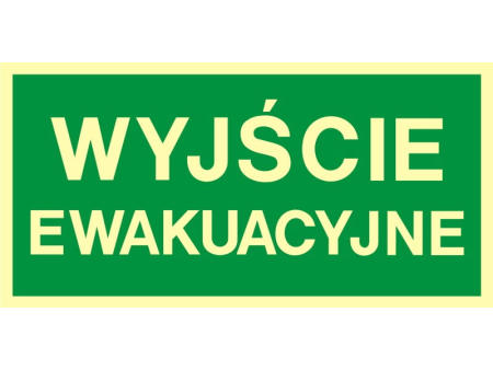 Tabliczka "WYJŚCIE EWAKUACYJNE" 10x20