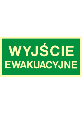 Tabliczka "WYJŚCIE EWAKUACYJNE" 10x20