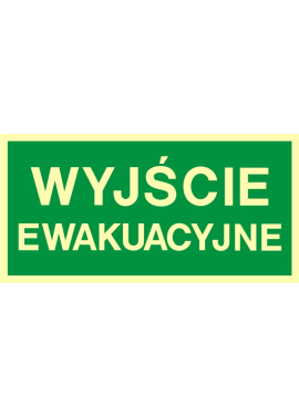 Tabliczka "WYJŚCIE EWAKUACYJNE" 15x30