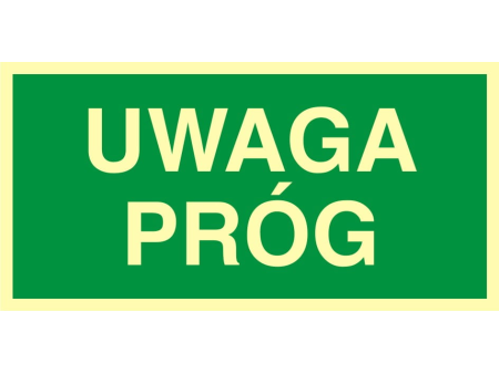 Tabliczka "UWAGA PRÓG" 15x30