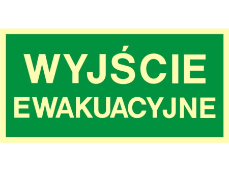 Naklejka "WYJŚCIE EWAKUACYJNE" 40x20