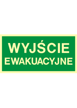 Naklejka "WYJŚCIE EWAKUACYJNE" 40x20